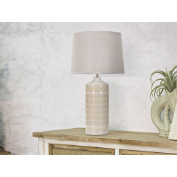 LAMPE DE TABLE EN CÉRAMIQUE GRAPHIQUES CM Ø 30X55