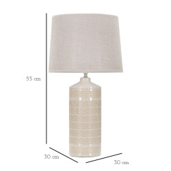 LAMPE DE TABLE EN CÉRAMIQUE GRAPHIQUES CM Ø 30X55