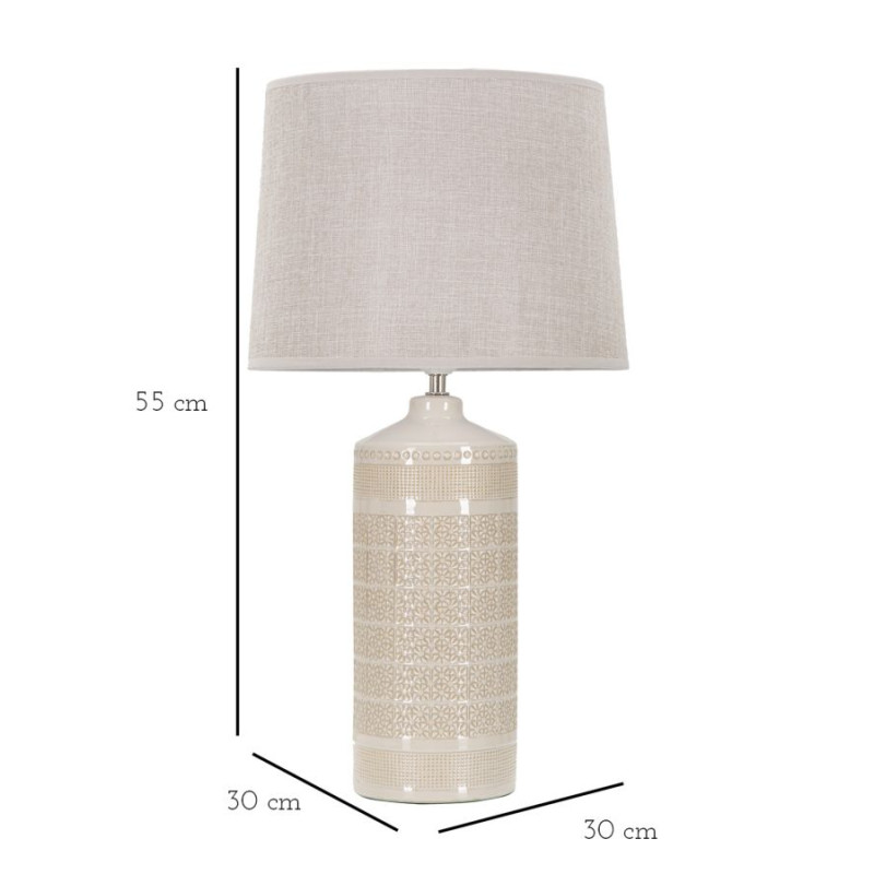 LAMPE DE TABLE EN CÉRAMIQUE GRAPHIQUES CM Ø 30X55