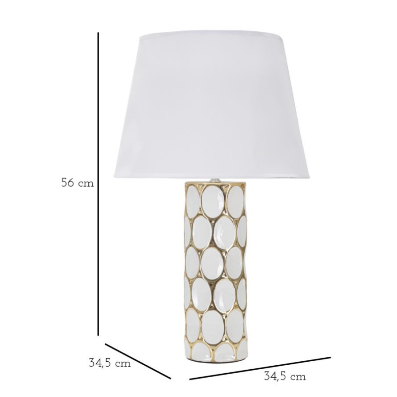 LAMPE DE TABLE GLAM CARV CM Ø 34,5X56