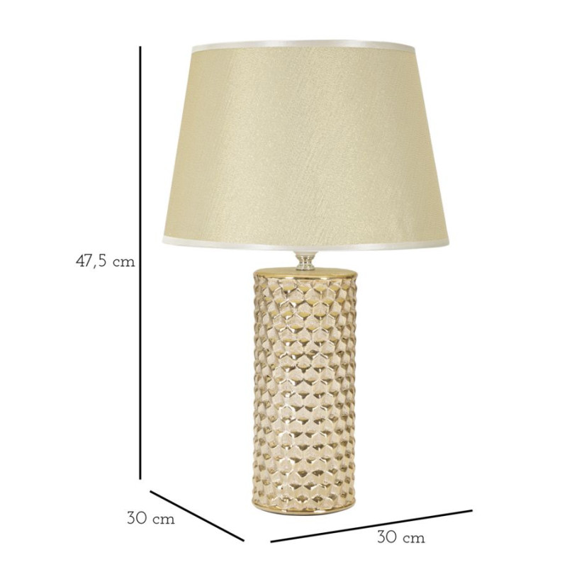 LAMPE DE TABLE GLAM GOLD CM Ø 30X47,5