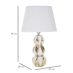 LAMPE DE TABLE GLAM BALLS CM Ø 28X46