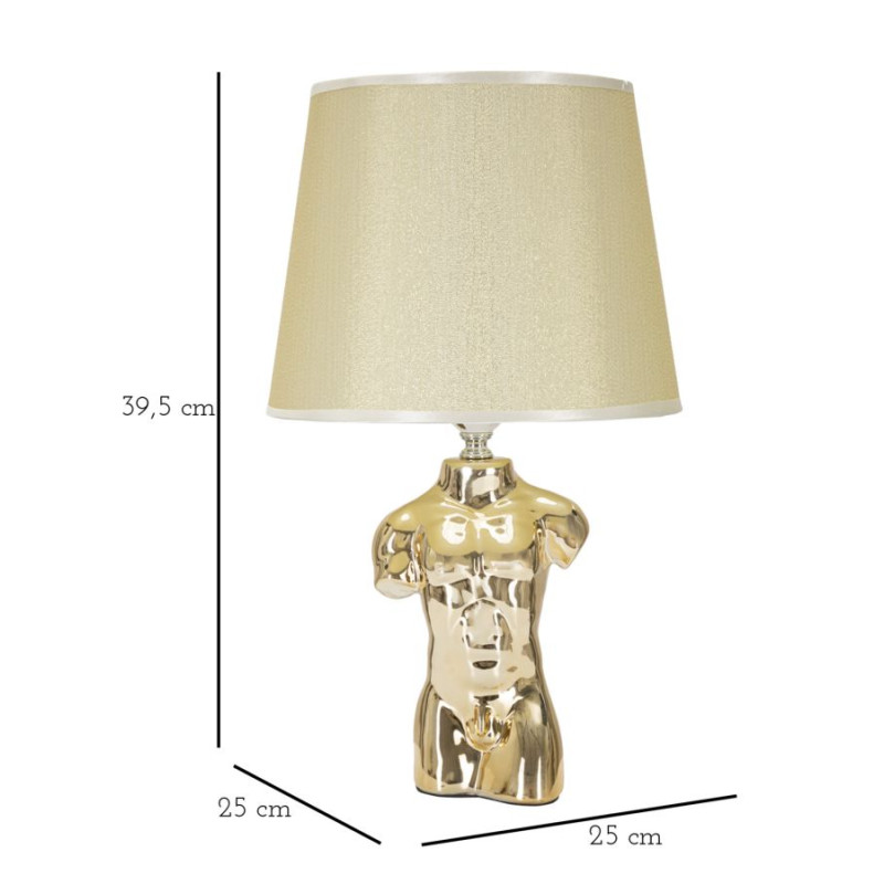 LAMPE DE TABLE GLAM MAN CM 25X42,5