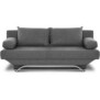 Banquette convertible 3 places Teijo - Tissu gris - L187 x P 91 x H 82 cm