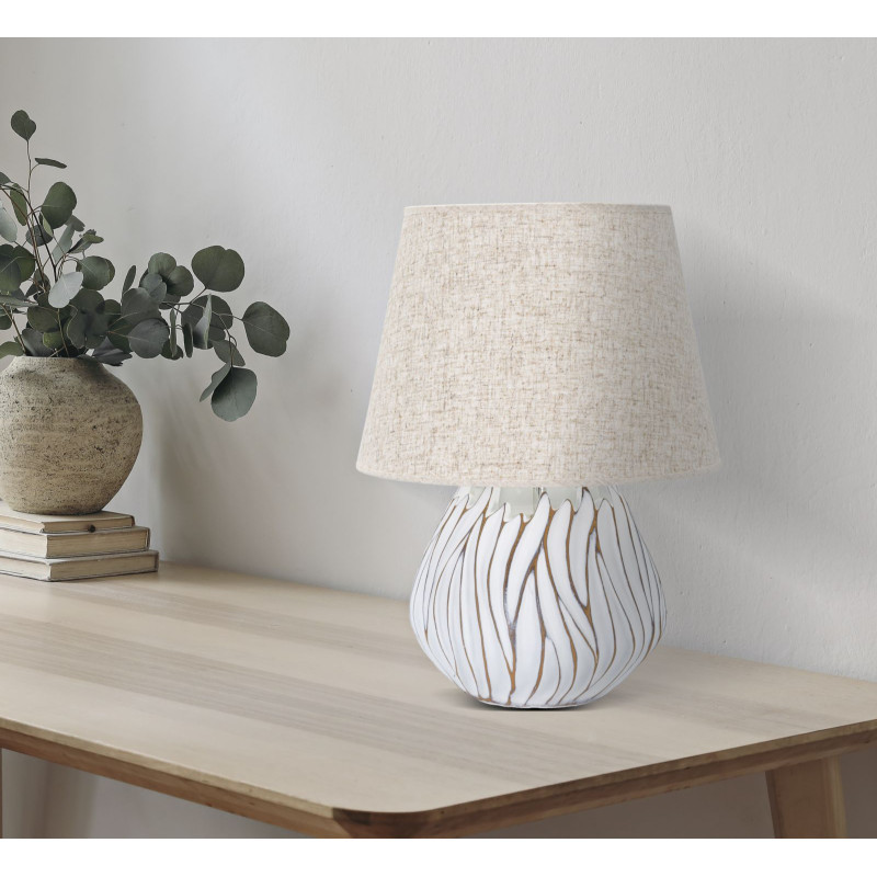 LAMPE DE TABLE POLYRÉSINE HONDURAS CM Ø 35X48