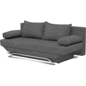 Banquette convertible 3 places Teijo - Tissu gris - L187 x P 91 x H 82 cm