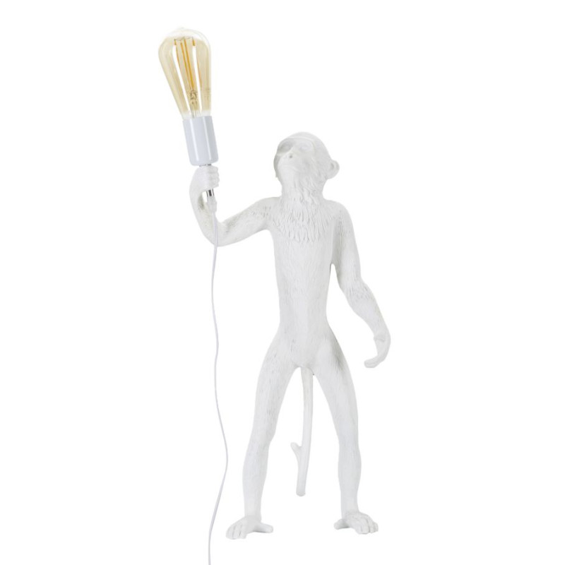 LAMPE DE TABLE MONKEY BLANC CM Ø 26X34X55
