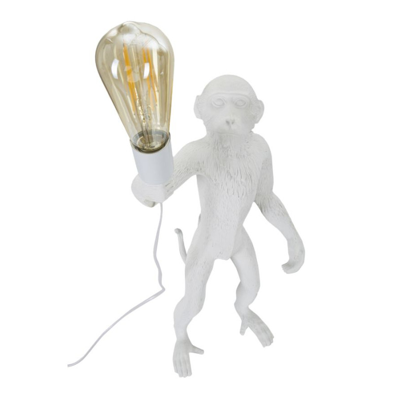 LAMPE DE TABLE MONKEY BLANC CM Ø 26X34X55