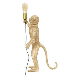 LAMPE DE TABLE MONKEY DORÉ CM Ø 26X34X55