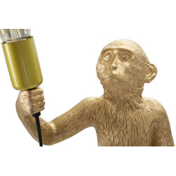 LAMPE DE TABLE MONKEY DORÉ CM Ø 26X34X55