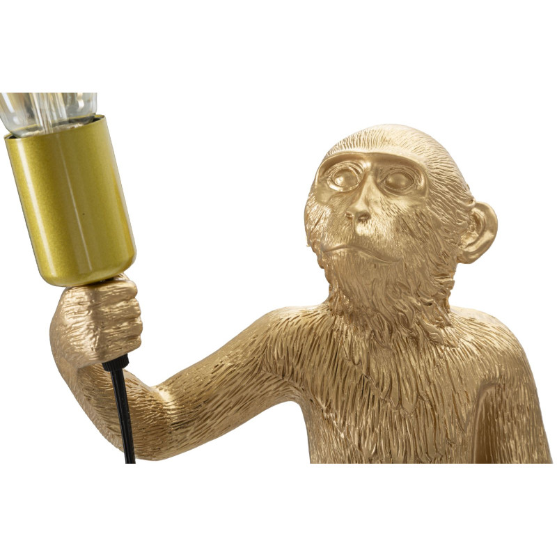 LAMPE DE TABLE MONKEY DORÉ CM Ø 26X34X55