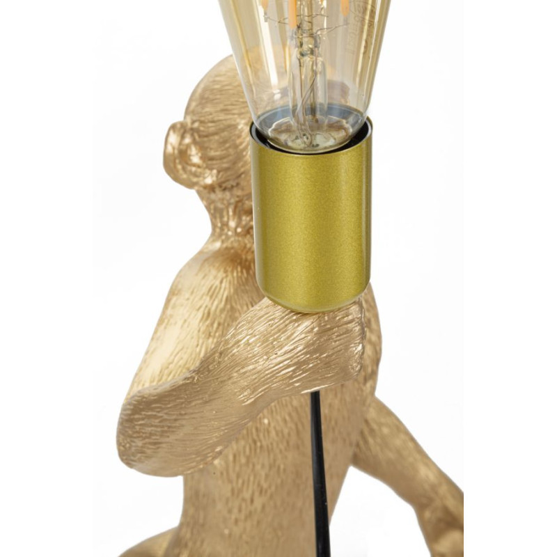 LAMPE DE TABLE MONKEY DORÉ CM Ø 26X34X55