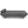 Banquette convertible 3 places Teijo - Tissu gris - L187 x P 91 x H 82 cm