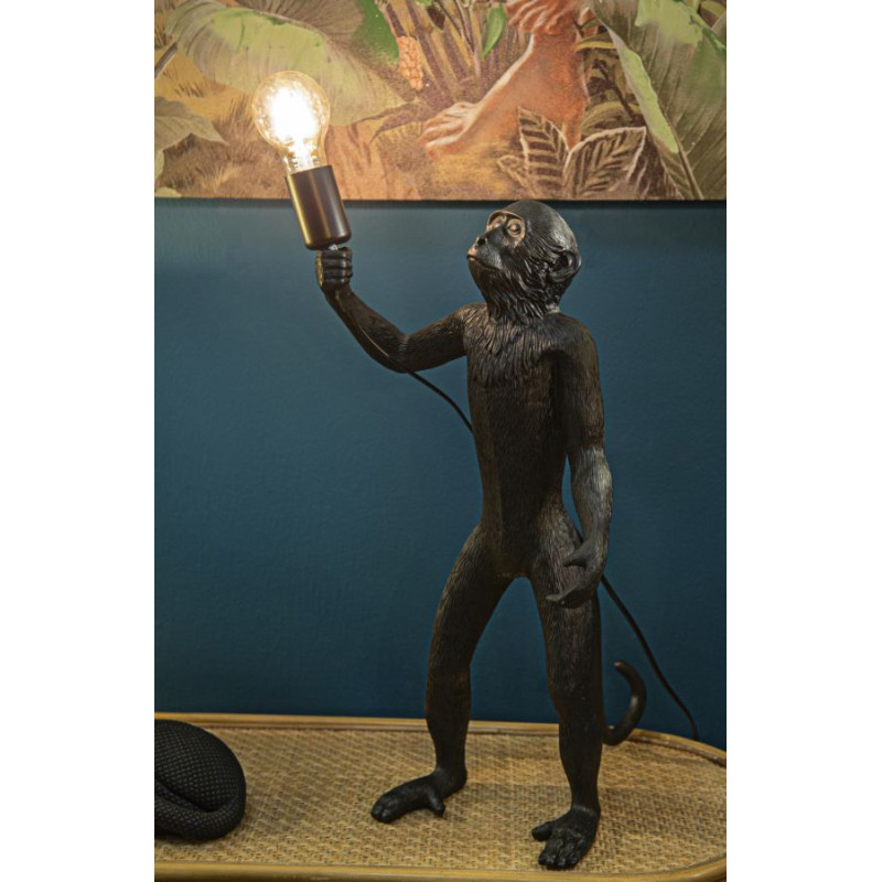 LAMPE DE TABLE MONKEY NOIR CM Ø 26X34X55