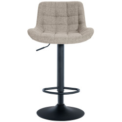 Lot de 2 tabourets de bar en tissu Tover taupe