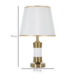 LAMPE DE TABLE BLANC CM Ø 31X52
