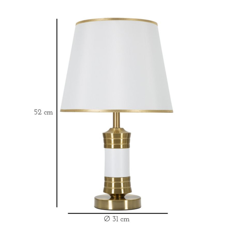 LAMPE DE TABLE BLANC CM Ø 31X52