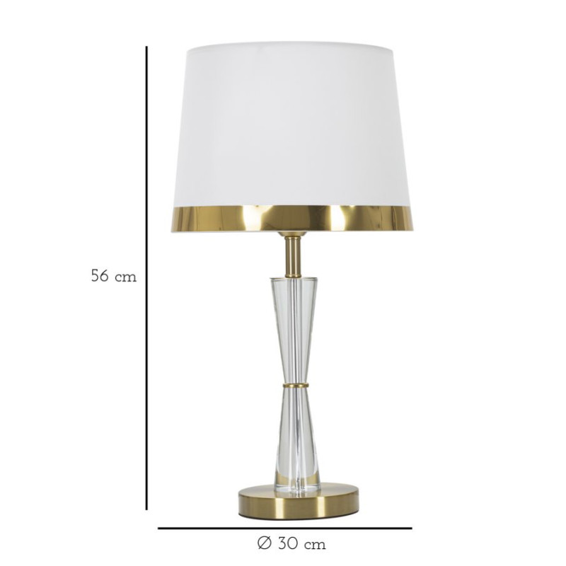 LAMPE DE TABLE CRISTAL CM Ø 30X56