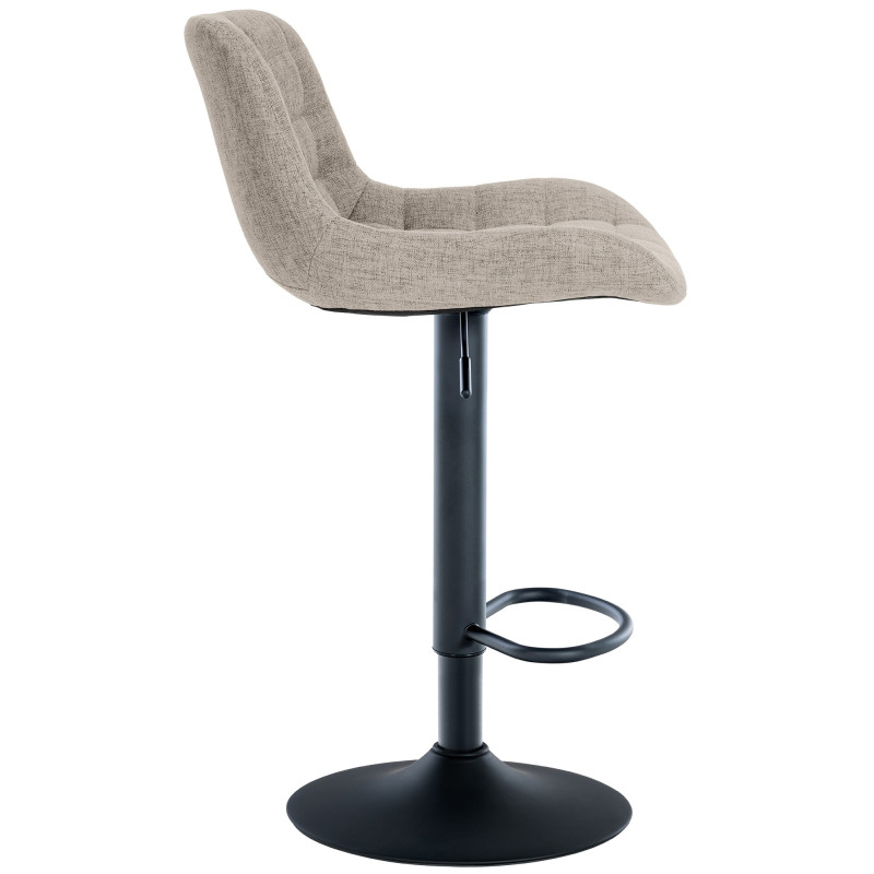 Lot de 2 tabourets de bar en tissu Tover taupe
