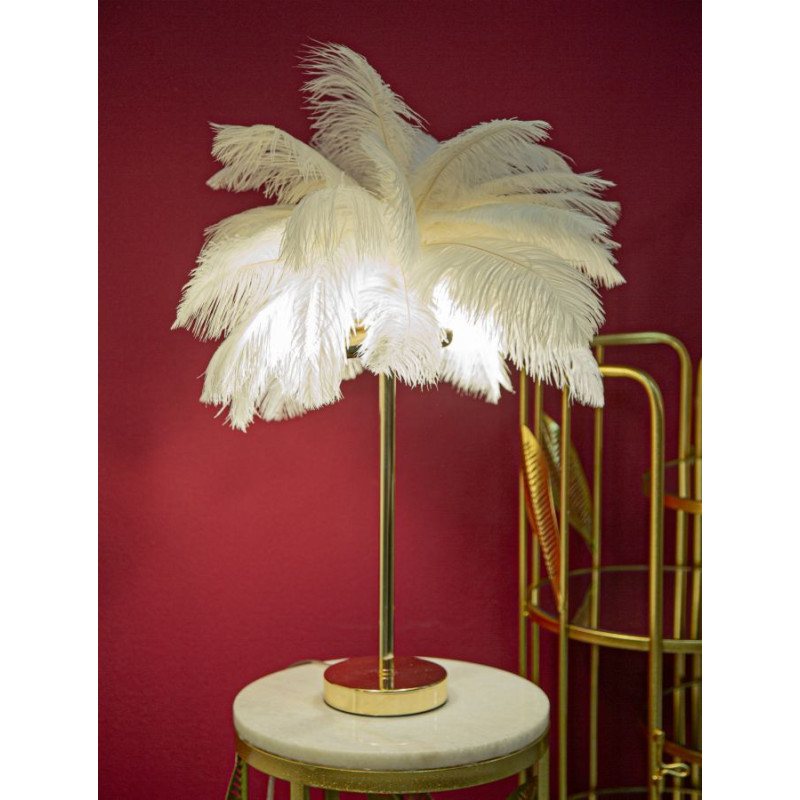 LAMPE DE TABLE PALM BLANC CM Ø 40X55