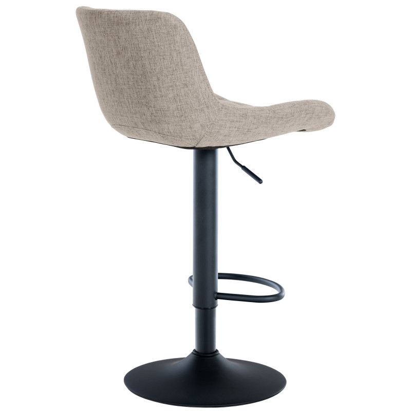 Lot de 2 tabourets de bar en tissu Tover taupe
