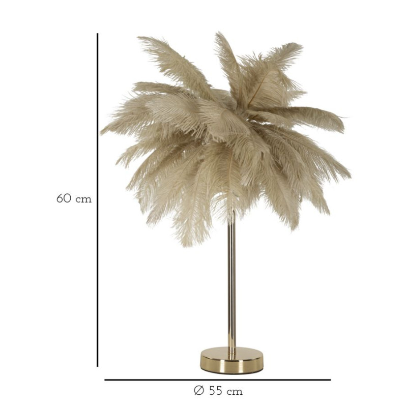 LAMPE DE TABLE PALM CAMMELLO CM Ø 55X60