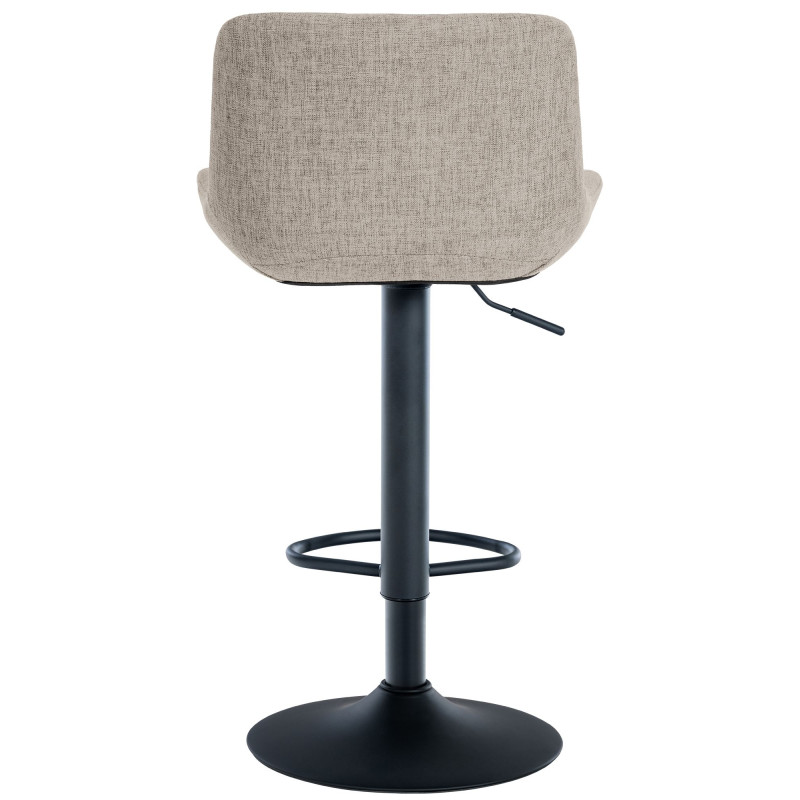 Lot de 2 tabourets de bar en tissu Tover taupe