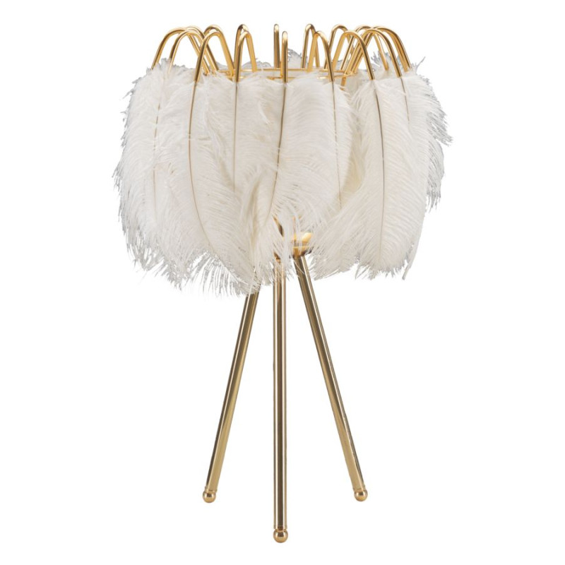 LAMPE DE TABLE PIED PLUMES CM Ø 40X60