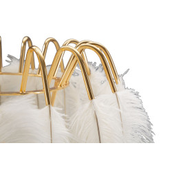 LAMPE DE TABLE PIED PLUMES CM Ø 40X60