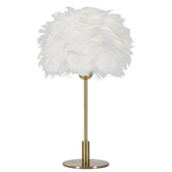 LAMPE DE TABLE BOULE PLUME...