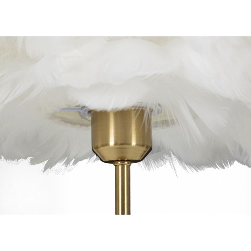 LAMPE DE TABLE BOULE PLUME CM Ø 30X50