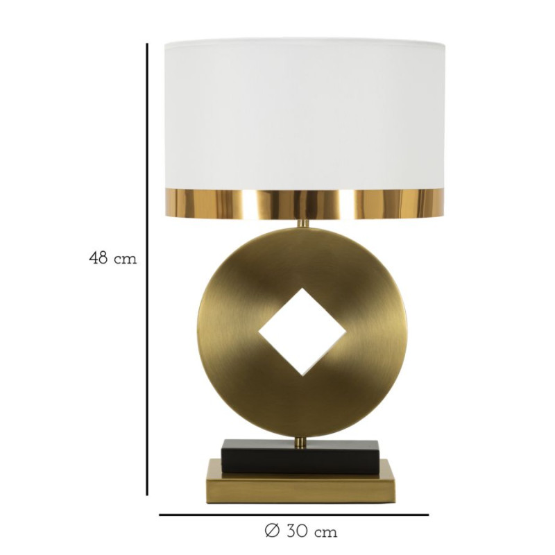 LAMPE DE TABLE COIN Ø 30X53