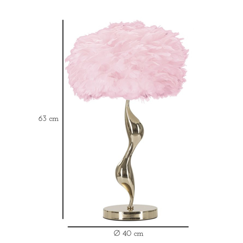 LAMPE DE TABLE SLIM ROSE CM Ø 40X63