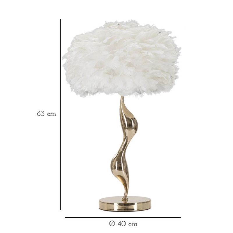 LAMPE DE TABLE SLIM BLANC CM Ø 40X63
