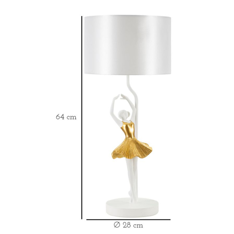 LAMPE DE TABLE DANSEUSE CM Ø 28X64