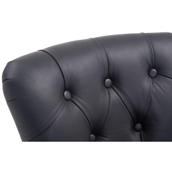 Tabouret de bar Lakewood en cuir véritable, couleur antique clair noir