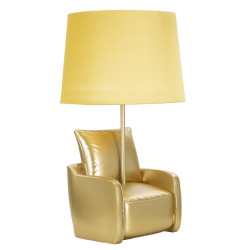 LAMPE DE TABLE MIDCENTURY JAUNE CM Ø 26X46
