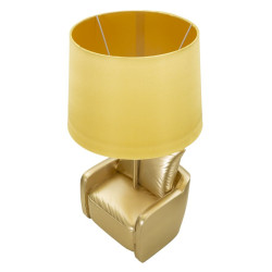 LAMPE DE TABLE MIDCENTURY JAUNE CM Ø 26X46
