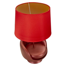 LAMPE DE TABLE MIDCENTURY ROUGE CM Ø 26X43