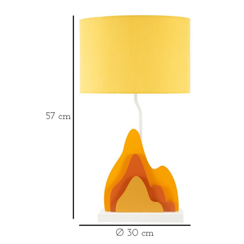 LAMPE DE TABLE COULEUR -A- CM 30X57