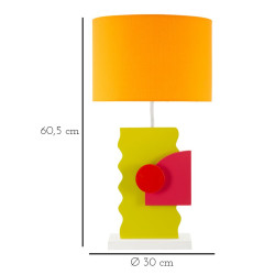 LAMPE DE TABLE COULEUR -B- 30X60,5