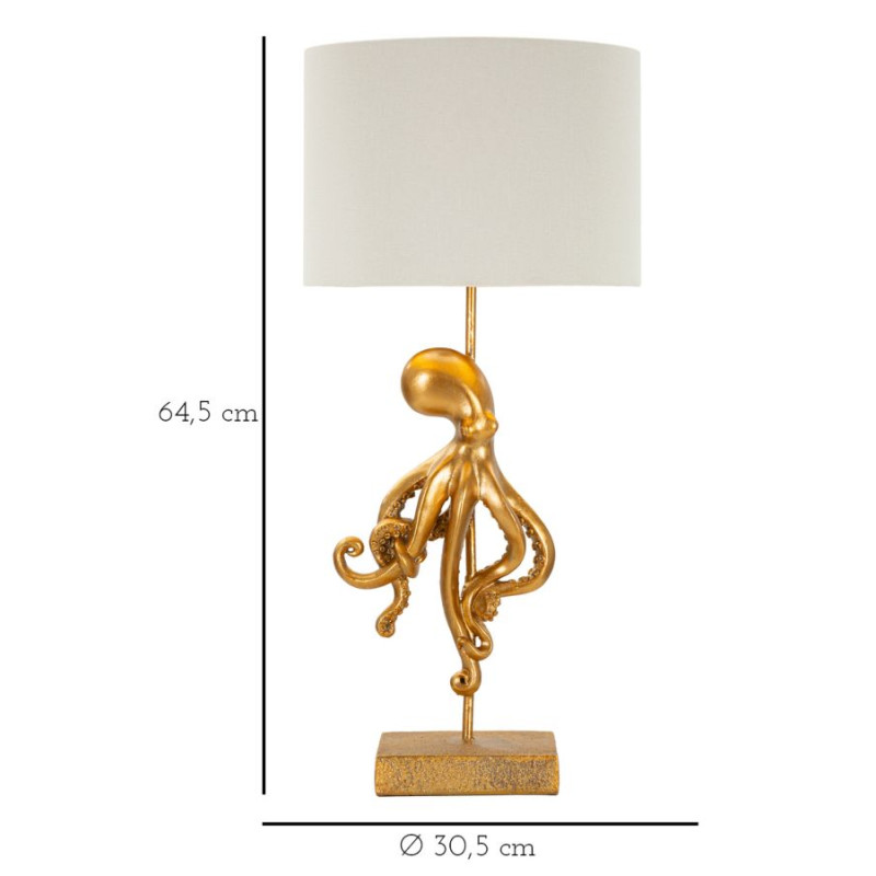 LAMPE DE TABLE OCTOPUS OR CM Ø 30,5X64,5