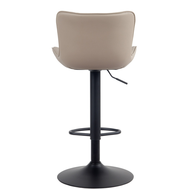 Lot de 2 tabourets de bar Emma en cuir artificiel crème