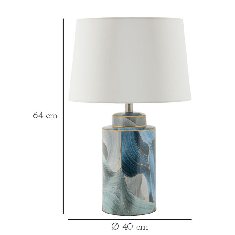 LAMPE DE TABLE EN CÉRAMIQUE ÉLÉGANTE CM Ø 40X64