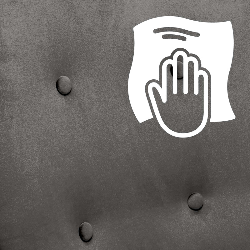 Poltrona de baloiço em veludo Sanka cinzento escuro