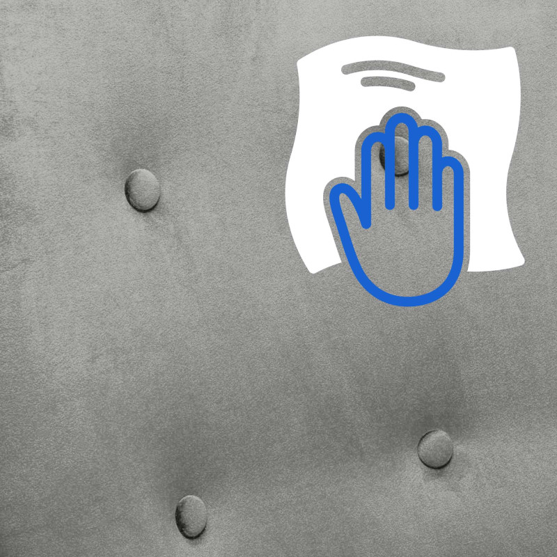 Sedia a dondolo Sanka in velluto grigio