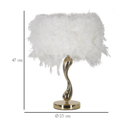 LAMPE DE TABLE CART BLANC CM Ø 25X47