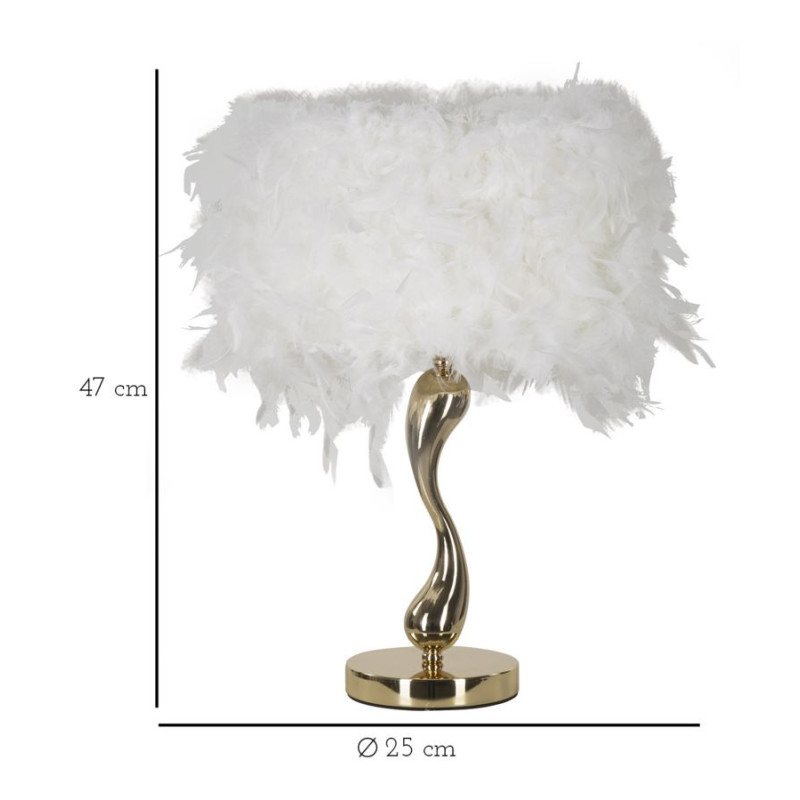 LAMPE DE TABLE CART BLANC CM Ø 25X47