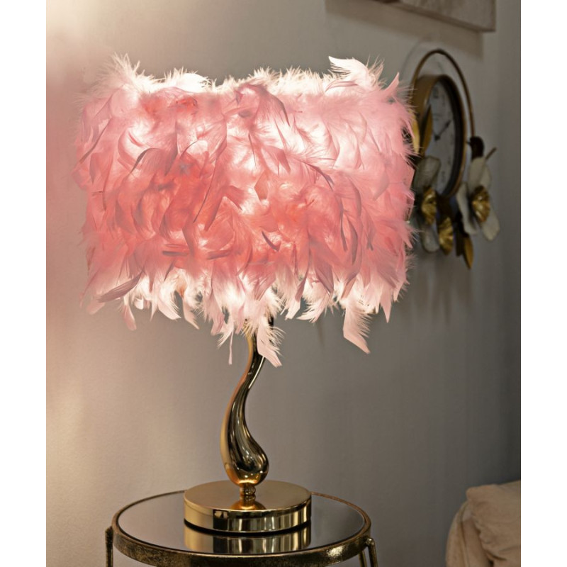 LAMPE DE TABLE CART ROSE CM Ø 25X47