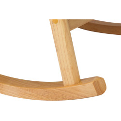 Fauteuil à bascule Morelia en tissu naturel crème